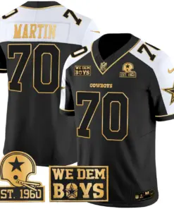 Micah Parsons Dallas Cowboys Nike Est. 1960 & We Dem Boyz Patch Gold Vapor Limited Stitched Jersey - Black - Image 7