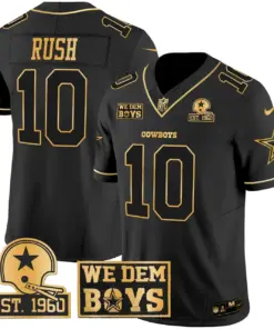 Micah Parsons Dallas Cowboys Nike Est. 1960 & We Dem Boyz Patch Gold Vapor Limited Stitched Jersey - Black - Image 19