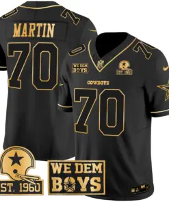 Micah Parsons Dallas Cowboys Nike Est. 1960 & We Dem Boyz Patch Gold Vapor Limited Stitched Jersey - Black - Image 21