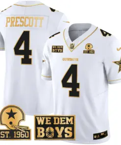 Micah Parsons Dallas Cowboys Nike Est. 1960 & We Dem Boyz Patch Gold Vapor Limited Stitched Jersey - Black - Image 23