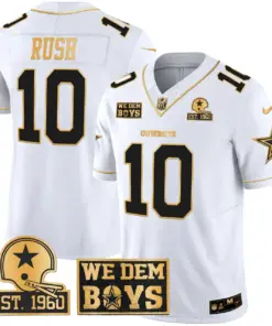 Micah Parsons Dallas Cowboys Nike Est. 1960 & We Dem Boyz Patch Gold Vapor Limited Stitched Jersey - Black - Image 26