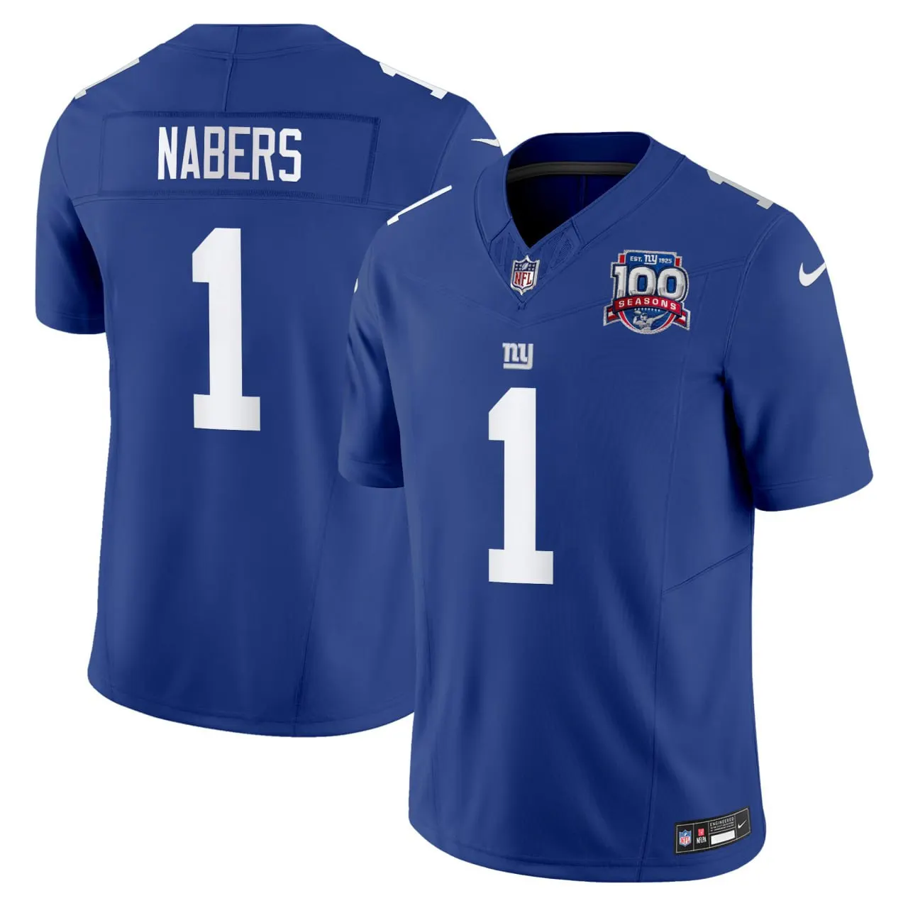 Malik Nabers New York Giants Nike Stitched Jersey - Royal Blue