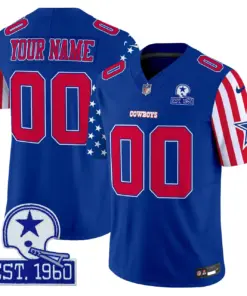 American Style Dallas Cowboys Nike Vapor Custom Limited Stitched Jersey - White - Image 3