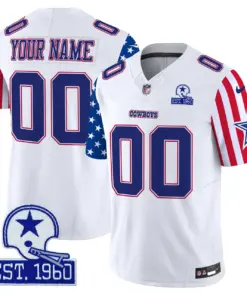 American Style Dallas Cowboys Nike Vapor Custom Limited Stitched Jersey - White