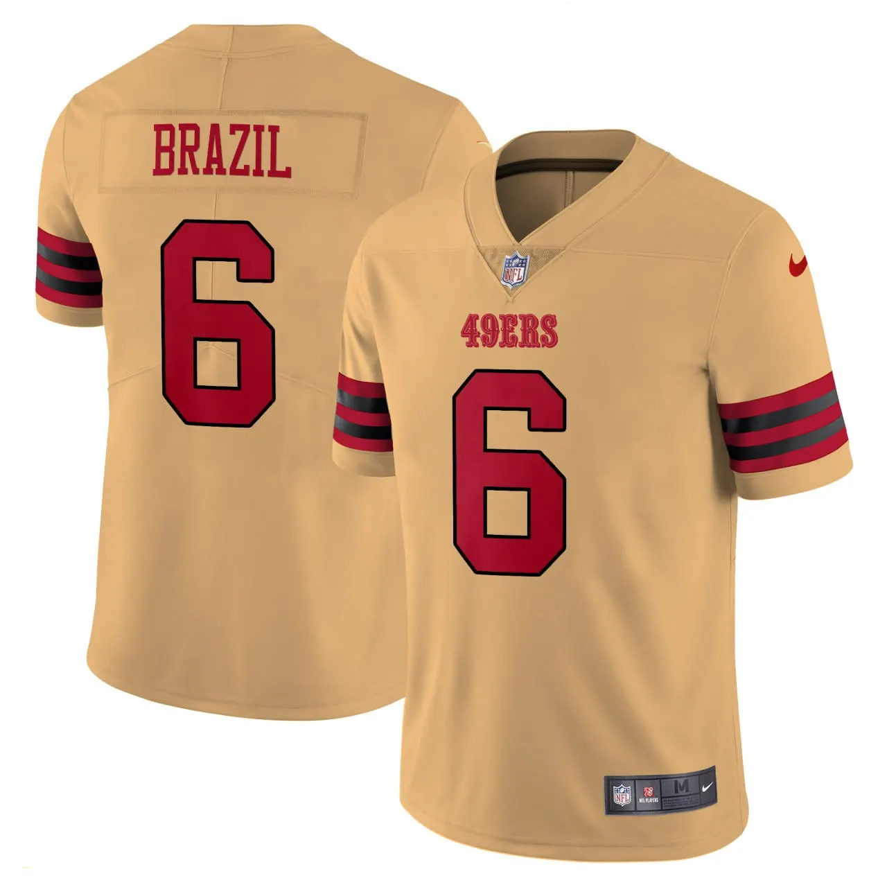 Brazil San Francisco 49ers Nike Stitched Jersey - Gold