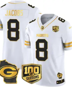 Green Bay Packers Nike Home 100th Season Patch Gold Vapor Limited Stitched Jersey - Anthracite - Image 23