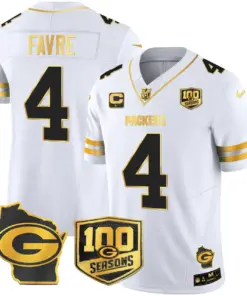 Green Bay Packers Nike Home 100th Season Patch Gold Vapor Limited Stitched Jersey - Anthracite - Image 27