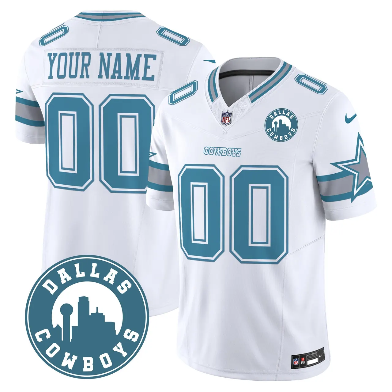 Dallas Cowboys Nike City Patch Vapor Custom Limited Stitched Jersey - Navy - Image 5