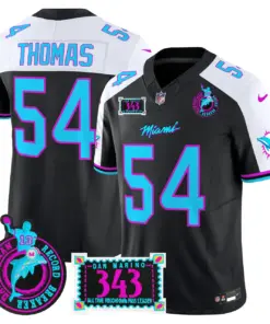 Tua Tagovailoa Miami Dolphins Nike Dan the Man Record Breaker Patch Vapor Limited Stitched Jersey - Black - Image 6