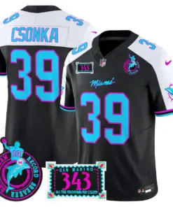 Tua Tagovailoa Miami Dolphins Nike Dan the Man Record Breaker Patch Vapor Limited Stitched Jersey - Black - Image 7