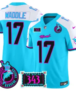 Tua Tagovailoa Miami Dolphins Nike Dan the Man Record Breaker Patch Vapor Limited Stitched Jersey - Black - Image 10