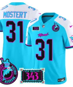 Tua Tagovailoa Miami Dolphins Nike Dan the Man Record Breaker Patch Vapor Limited Stitched Jersey - Black - Image 12
