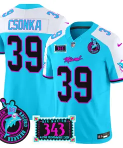 Tua Tagovailoa Miami Dolphins Nike Dan the Man Record Breaker Patch Vapor Limited Stitched Jersey - Black - Image 15