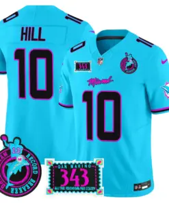 Tua Tagovailoa Miami Dolphins Nike Dan the Man Record Breaker Patch Vapor Limited Stitched Jersey - Black - Image 19