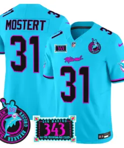 Tua Tagovailoa Miami Dolphins Nike Dan the Man Record Breaker Patch Vapor Limited Stitched Jersey - Black - Image 20