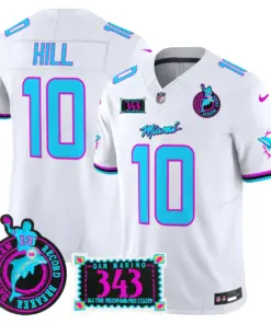 Tua Tagovailoa Miami Dolphins Nike Dan the Man Record Breaker Patch Vapor Limited Stitched Jersey - Black - Image 27