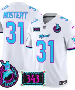 Tua Tagovailoa Miami Dolphins Nike Dan the Man Record Breaker Patch Vapor Limited Stitched Jersey - Black - Image 28