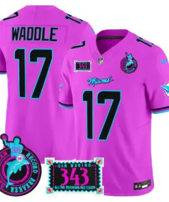 Tua Tagovailoa Miami Dolphins Nike Dan the Man Record Breaker Patch Vapor Limited Stitched Jersey - Black - Image 42