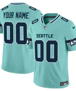 Seattle Seahawks Nike Vapor Custom Limited Stitched Jersey - Navy - Image 3