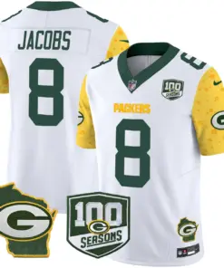 Green Bay Packers Nike Home 100th Season Patch Cheese Vapor Limited Stitched Jersey - Kelly Green - Image 9