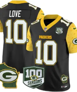Green Bay Packers Nike Home 100th Season Patch Cheese Vapor Limited Stitched Jersey - Kelly Green - Image 15