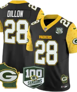 Green Bay Packers Nike Home 100th Season Patch Cheese Vapor Limited Stitched Jersey - Kelly Green - Image 17