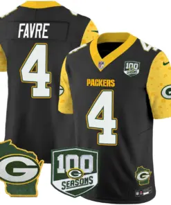 Green Bay Packers Nike Home 100th Season Patch Cheese Vapor Limited Stitched Jersey - Kelly Green - Image 20