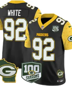 Green Bay Packers Nike Home 100th Season Patch Cheese Vapor Limited Stitched Jersey - Kelly Green - Image 21