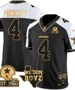 Alternative view of Micah Parsons Dallas Cowboys Nike Est. 1960 & We Dem Boyz Patch Gold Vapor Limited Stitched Jersey - Black