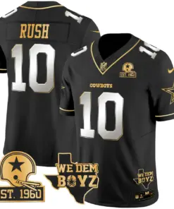 Micah Parsons Dallas Cowboys Nike Est. 1960 & We Dem Boyz Patch Gold Vapor Limited Stitched Jersey - Black - Image 12