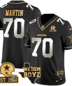 Micah Parsons Dallas Cowboys Nike Est. 1960 & We Dem Boyz Patch Gold Vapor Limited Stitched Jersey - Black - Image 14