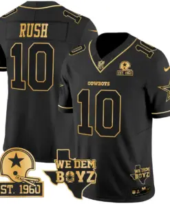 Micah Parsons Dallas Cowboys Nike Est. 1960 & We Dem Boyz Patch Gold Vapor Limited Stitched Jersey - Black - Image 19