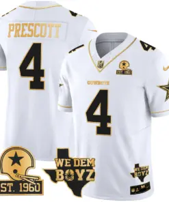 Micah Parsons Dallas Cowboys Nike Est. 1960 & We Dem Boyz Patch Gold Vapor Limited Stitched Jersey - Black - Image 23