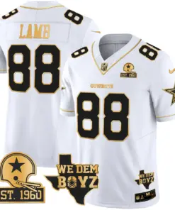 Micah Parsons Dallas Cowboys Nike Est. 1960 & We Dem Boyz Patch Gold Vapor Limited Stitched Jersey - Black - Image 24