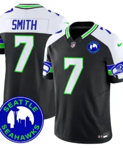 Seattle Seahawks Nike 2024 City Patch Vapor Limited Stitched Jersey - Anthracite - Image 3