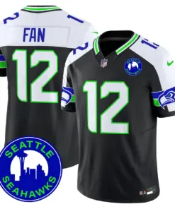 Seattle Seahawks Nike 2024 City Patch Vapor Limited Stitched Jersey - Anthracite - Image 7
