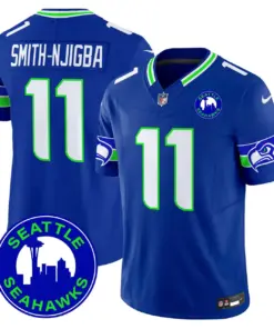 Seattle Seahawks Nike 2024 City Patch Vapor Limited Stitched Jersey - Anthracite - Image 15