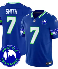 Seattle Seahawks Nike 2024 City Patch Vapor Limited Stitched Jersey - Anthracite - Image 17