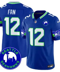 Seattle Seahawks Nike 2024 City Patch Vapor Limited Stitched Jersey - Anthracite - Image 21