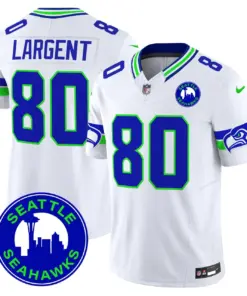 Seattle Seahawks Nike 2024 City Patch Vapor Limited Stitched Jersey - Anthracite - Image 26