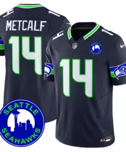 Seattle Seahawks Nike 2024 City Patch Vapor Limited Stitched Jersey - Anthracite - Image 32