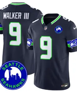 Seattle Seahawks Nike 2024 City Patch Vapor Limited Stitched Jersey - Anthracite - Image 34