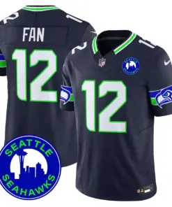 Seattle Seahawks Nike 2024 City Patch Vapor Limited Stitched Jersey - Anthracite - Image 35