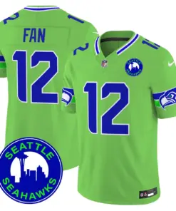 Seattle Seahawks Nike 2024 City Patch Vapor Limited Stitched Jersey - Anthracite - Image 42