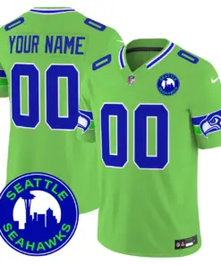 Seattle Seahawks Nike 2024 City Patch Vapor Custom Limited Stitched Jersey - Anthracite - Image 6