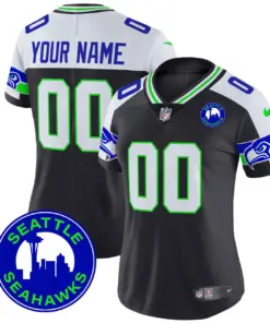 Seattle Seahawks Nike 2024 City Patch Vapor Custom Limited Stitched Jersey - Anthracite - Image 7