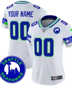 Seattle Seahawks Nike 2024 City Patch Vapor Custom Limited Stitched Jersey - Anthracite - Image 10