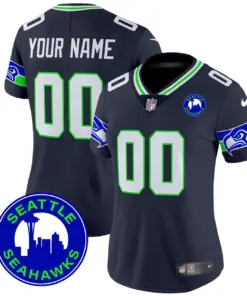 Seattle Seahawks Nike 2024 City Patch Vapor Custom Limited Stitched Jersey - Anthracite - Image 11