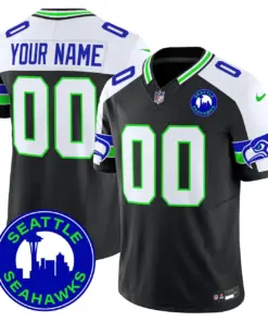 Seattle Seahawks Nike 2024 City Patch Vapor Custom Limited Stitched Jersey - Anthracite