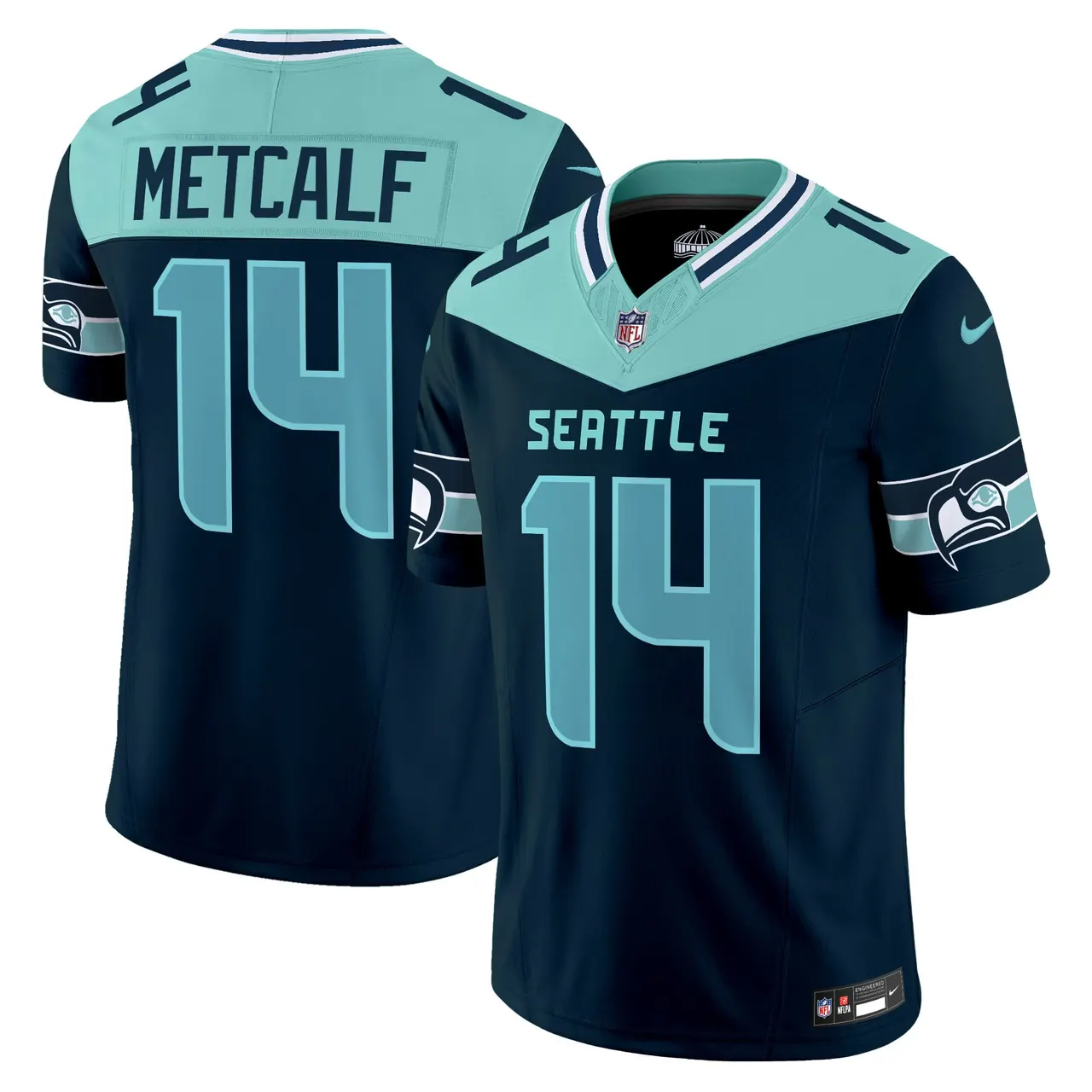 Seattle Seahawks Nike Vapor Limited Stitched Jersey - Navy - Image 4